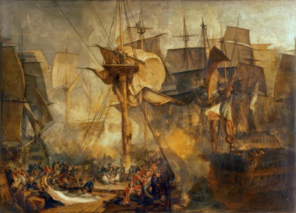 La battaglia di Trafalgar da Joseph Mallord William Turner