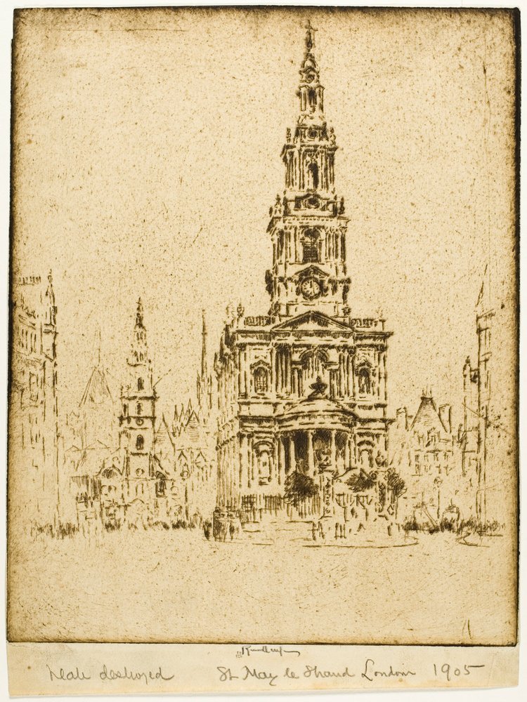 Chiesa di Santa Maria-le-Strand da Joseph Pennell