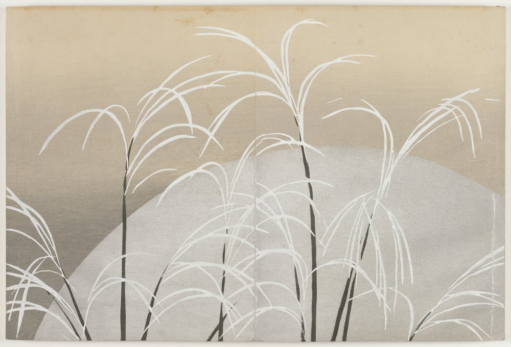 Fiori di Cento Mondi (Momoyogusa): Erba Susuki al Chiaro di Luna (Obana ni tsuki) da Kamisaka Sekka
