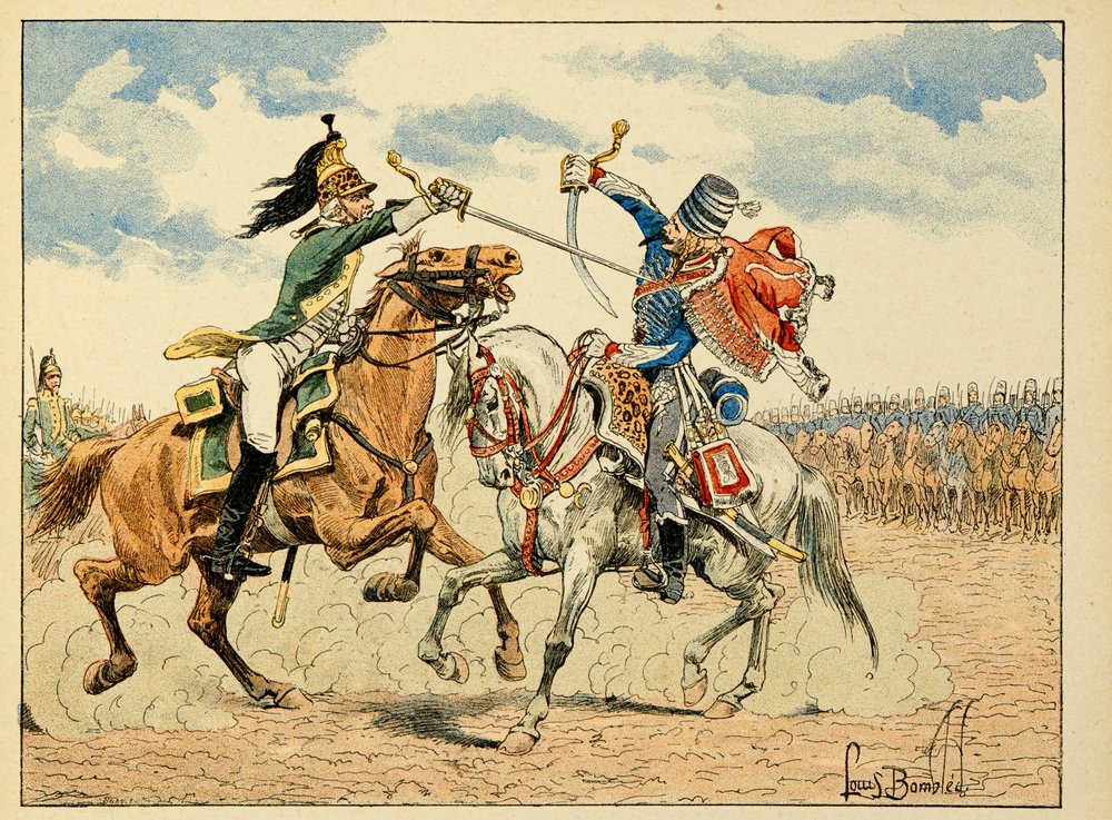 Illustrazione tratta dal libro "Gli Eroi del Secolo" da Louis Charles Bombled