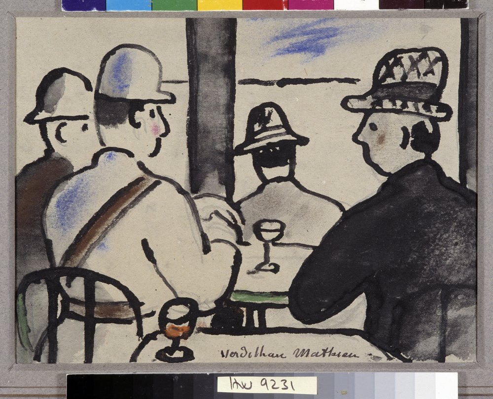 Quattro Personaggi al Bar | Louis Mathieu Verdilhan