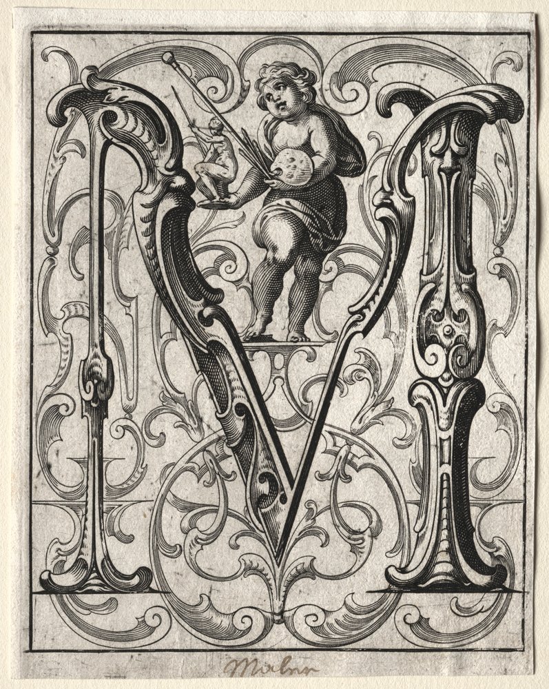 Nuovo libretto ABC: M, 1627 da Lucas Kilian
