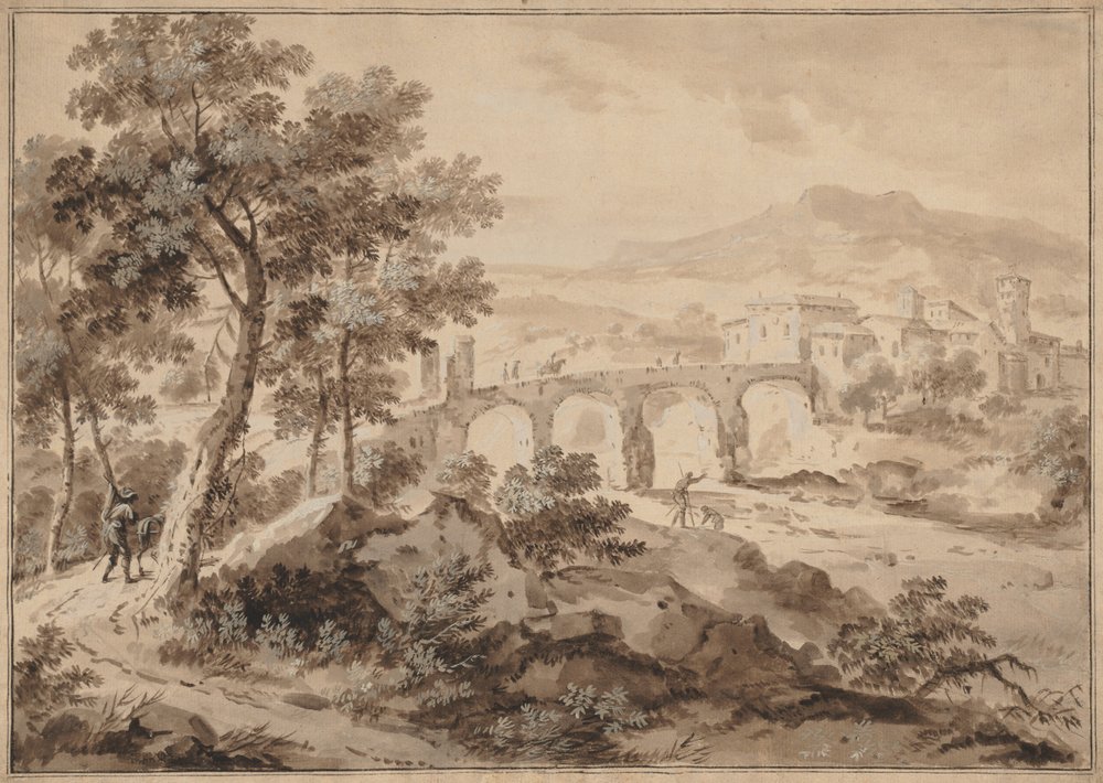Paesaggio con ponte, 1700-1729 da Marco Ricci