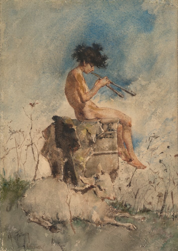 Le pipe di Pan, 1865 da Mariano José María Bernardo Fortuny y Carbó