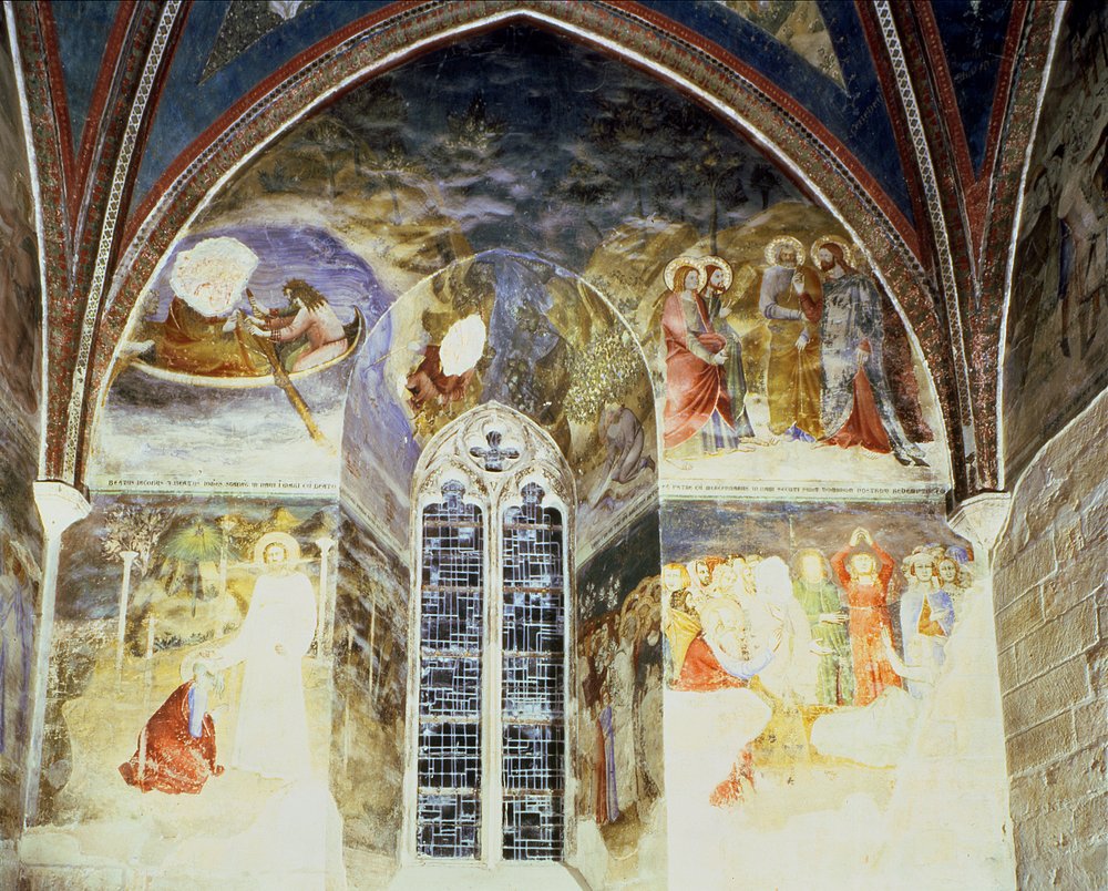 Scene dalla vita di San Giovanni Evangelista, dalla Cappella di San Giovanni, 1347 da Matteo Giovanetti