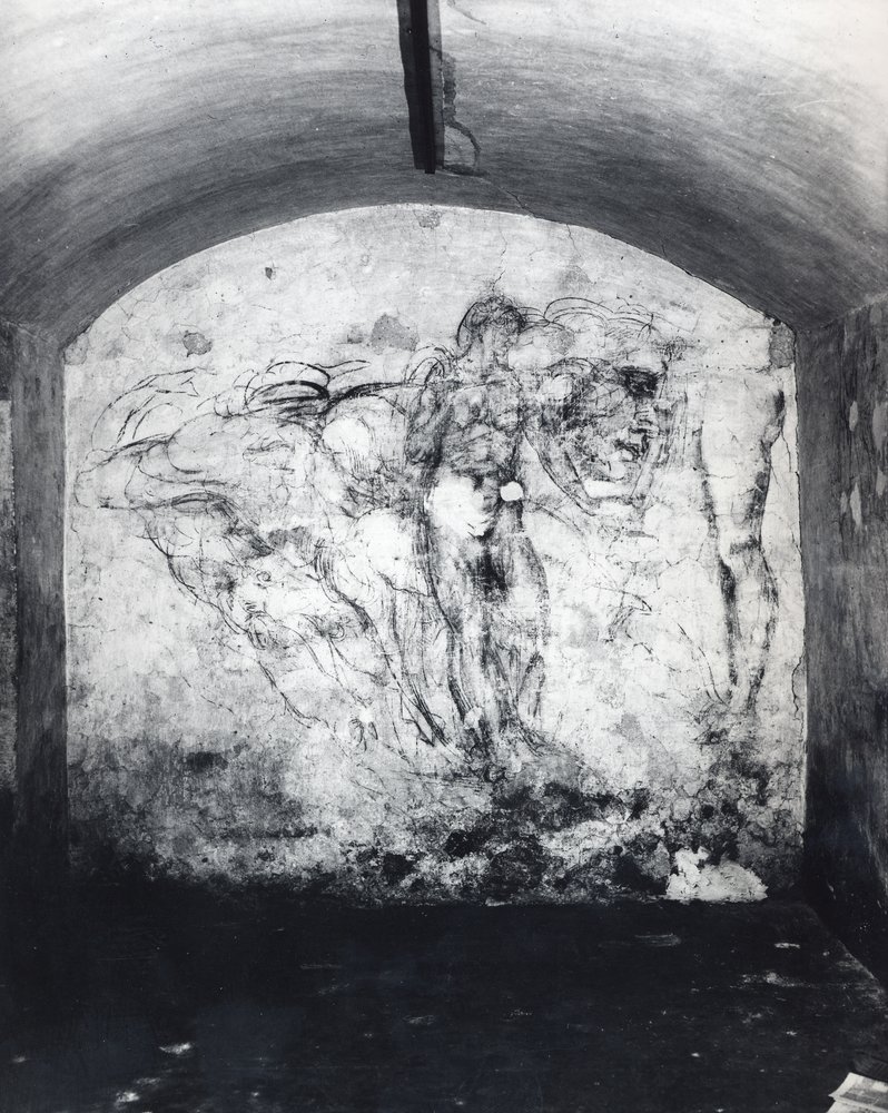 Disegno murale di figure, c.1530 da Michelangelo Buonarroti