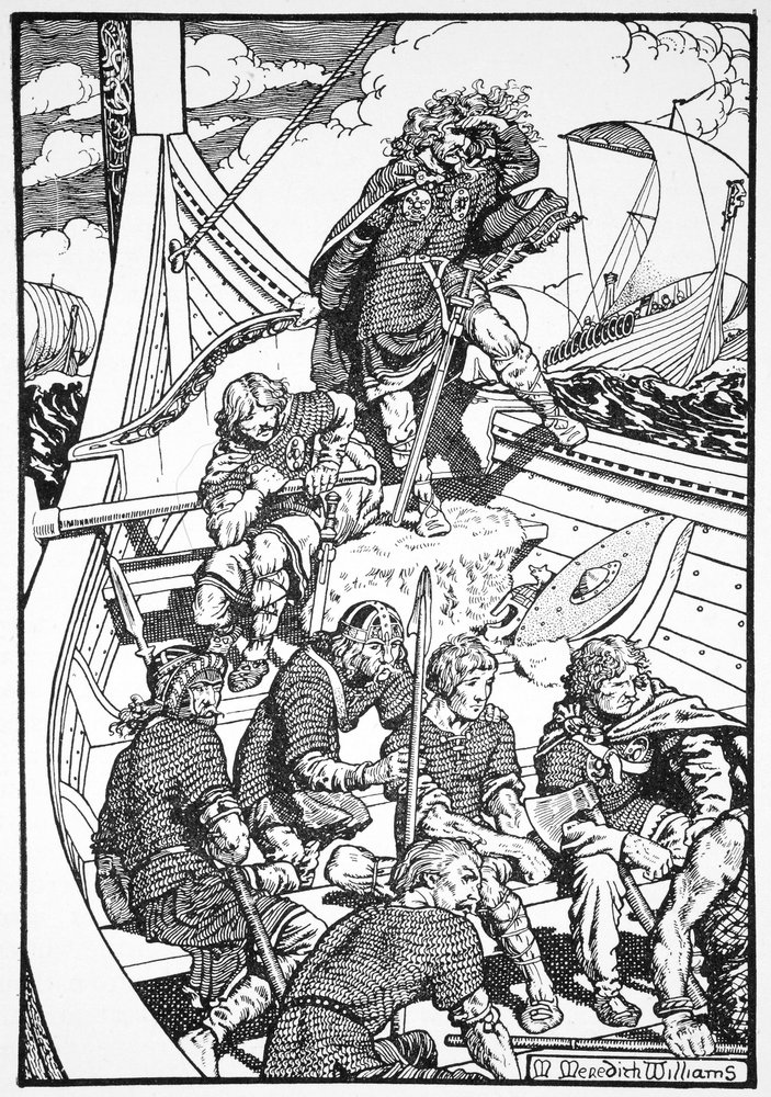 Harald Bellachioma, re di Norvegia, IX o X secolo 1913 da Morris Meredith Williams