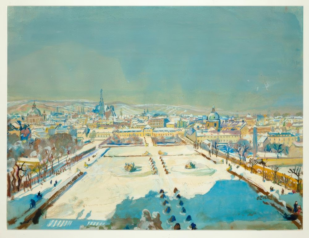 Inverno nel giardino del Belvedere da Oskar Laske
