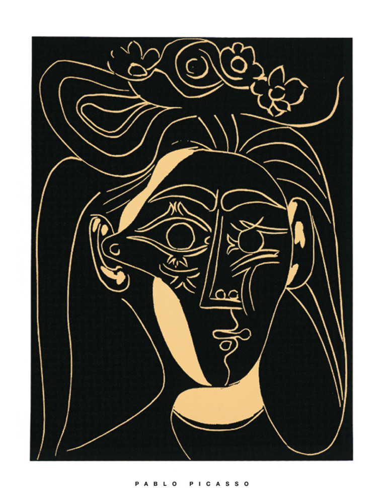 Donna con cappello a fiori, 1962 da Pablo Picasso