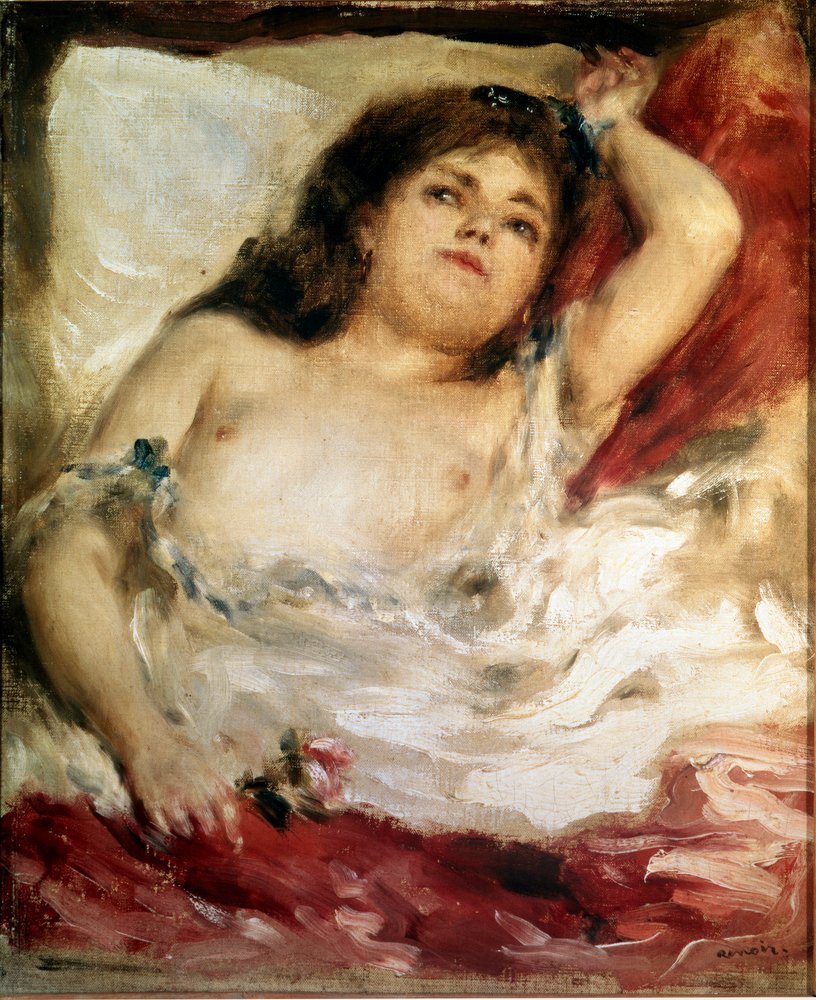 Donna si stira: la rosa da Pierre-Auguste Renoir