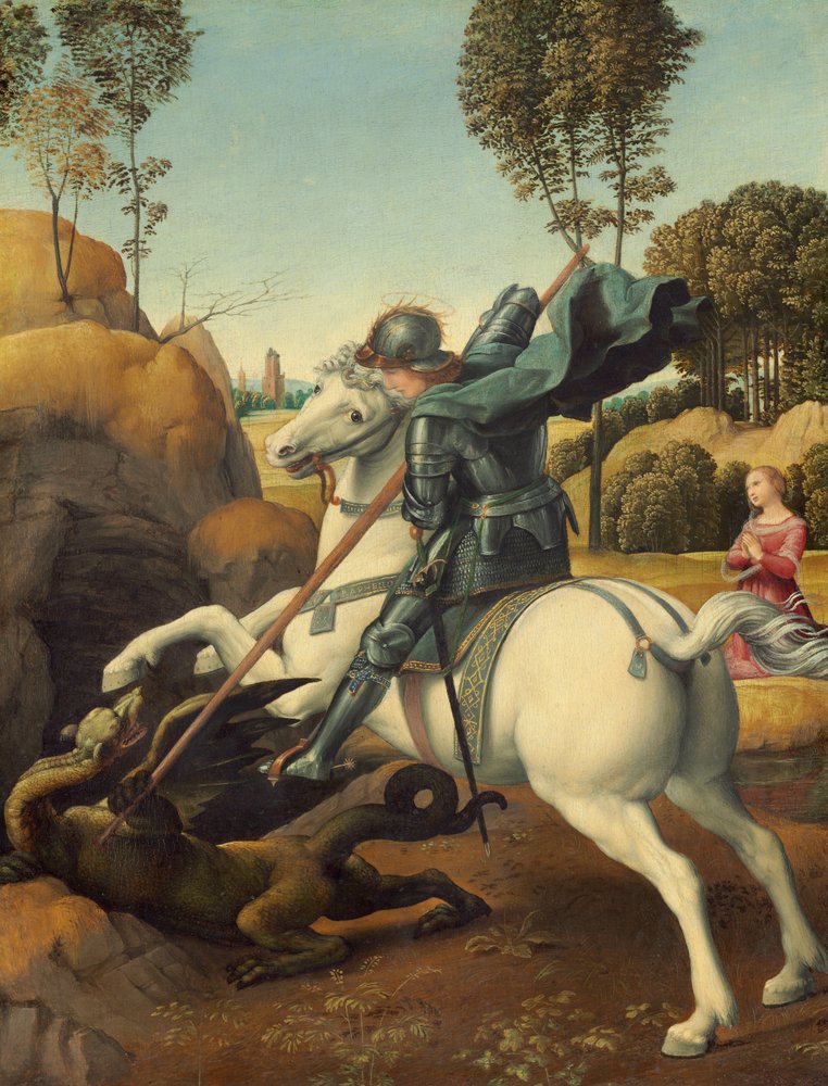 San Giorgio e il drago da Raffaello Sanzio Raphael