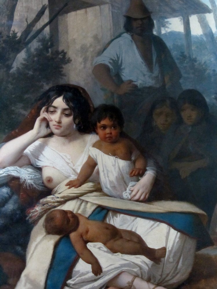 Elisa Bravo Jaramillo de Bañados, moglie del cacicco, oppure Elisa Bravo in cattività (dettaglio) da Raymond Auguste Quinsac Monvoisin