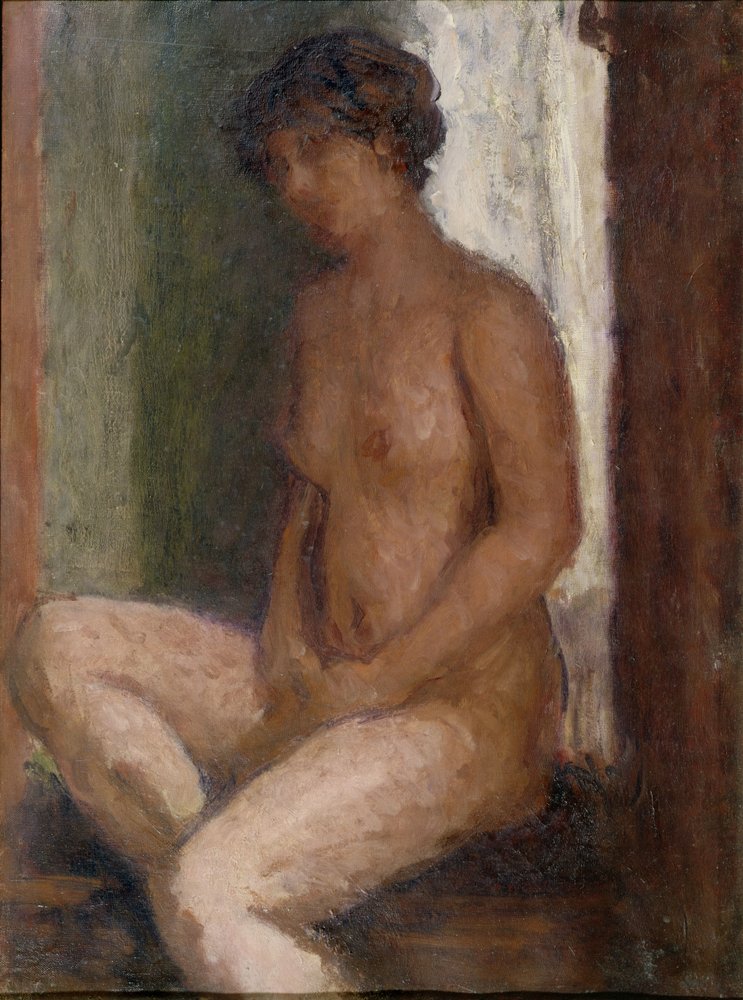 Nudo seduto controluce da Roderic O Conor