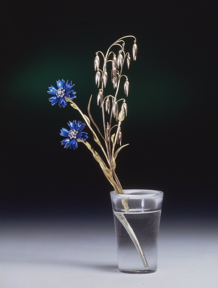 Fiordalisi e spighe di grano, laboratorio Fabergé, anni 1880 da Russian School