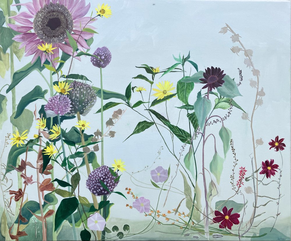 Fiori di fine estate, 2024 (olio su lino) da Suzy Fasht