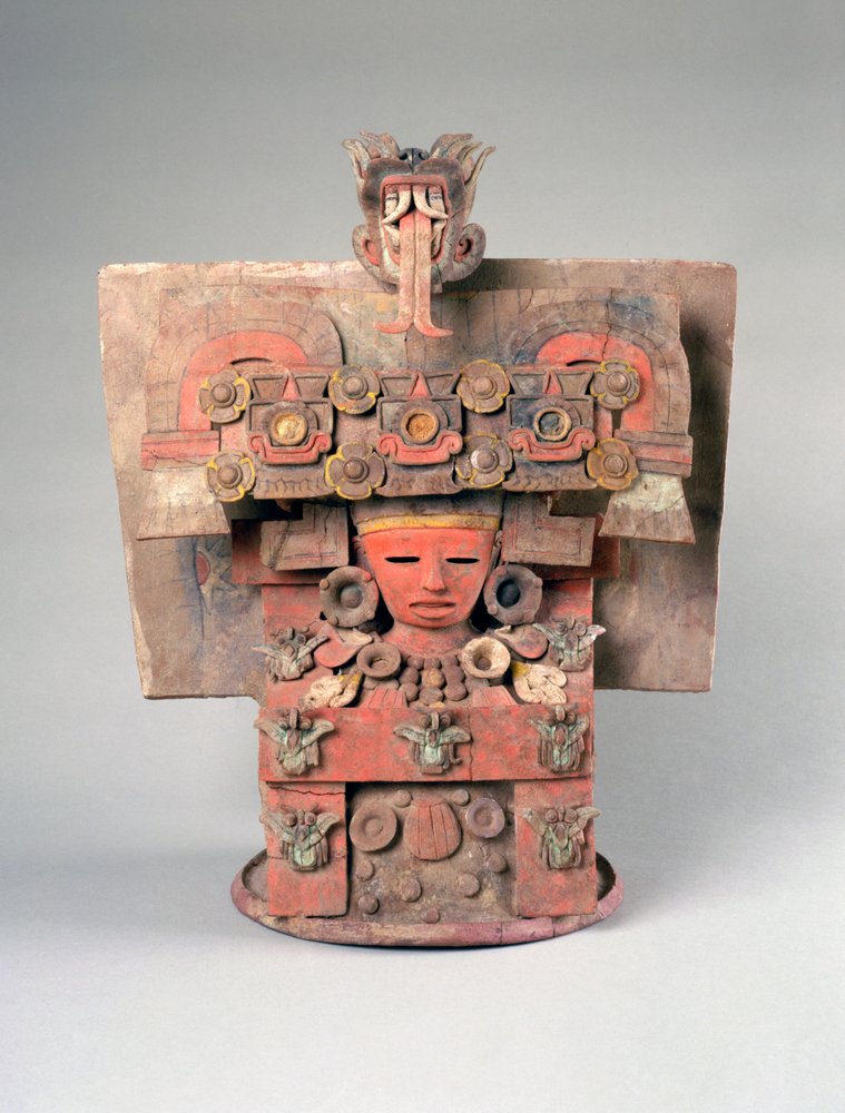 Coperchio di bruciatore di incenso (incensario), Messico, 200-650 da Teotihuacan