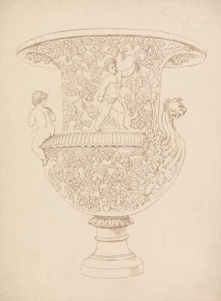 Studio di un vaso da Thomas Rowlandson