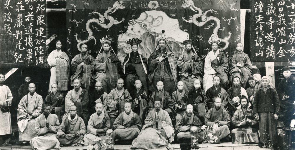 Incontro dei Superiori del Monastero Buddista in Cina, fine XIX secolo
