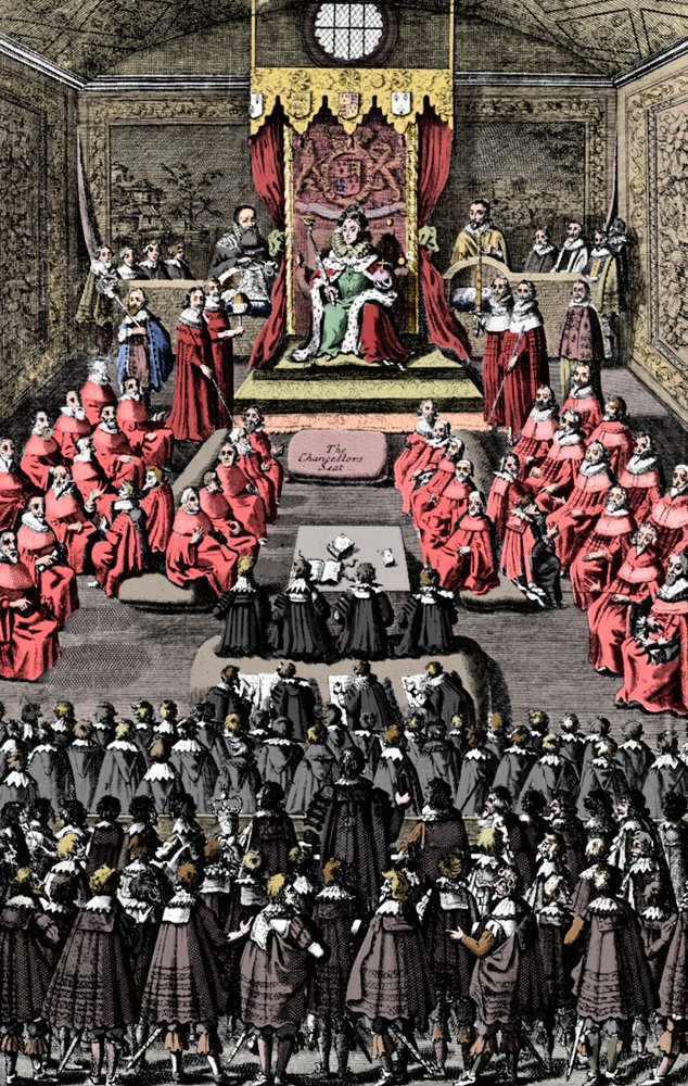 Regina Elisabetta I in Parlamento, XVI secolo, c1902-1905 da Unbekannt