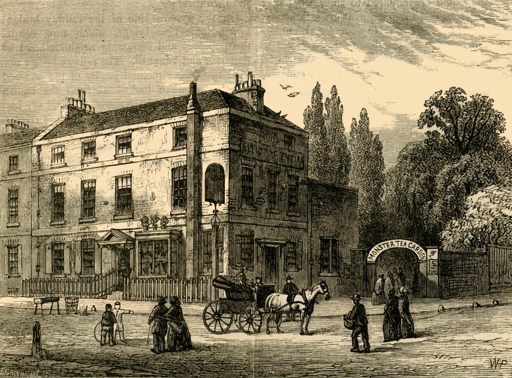 I giardini del tè del mostro, 1820, c1876 da Unbekannt