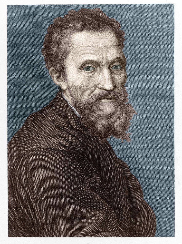 Ritratto di Michelangelo Buonarroti, detto Michelangelo (Michelangelo o Michel Ange) da Unknown artist