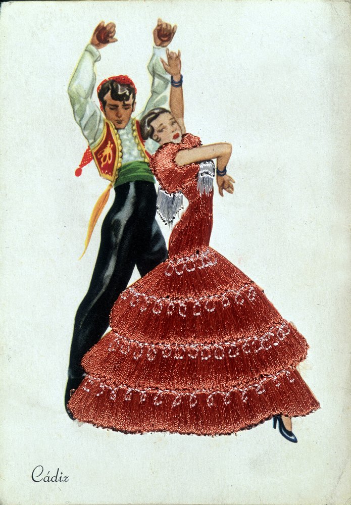 Ballerini di flamenco spagnoli in abiti tradizionali