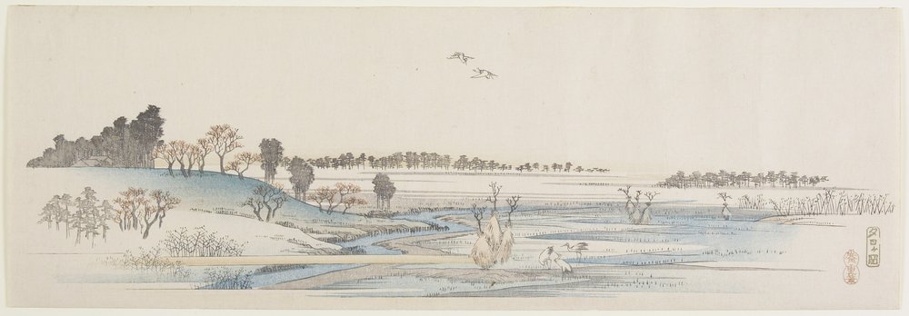 Collina al tramonto, 1837-1844 da Utagawa Hiroshige