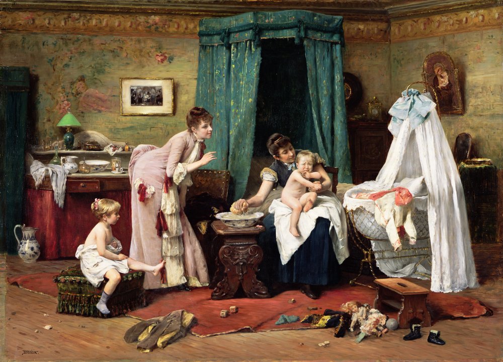 Toilette dei bambini | Vaclav Brozik | Stampa d'arte