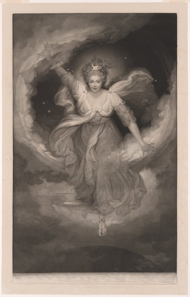 Georgiana duchessa del Devonshire, ritratto di Cynthia da "La regina delle fate" di Spenser da Valentine Green