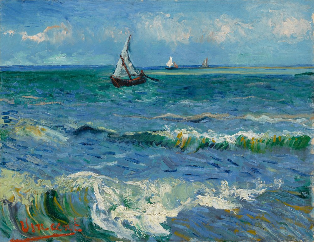 Paesaggio marino presso Les Saintes-Maries-de-la-Mer da Vincent van Gogh