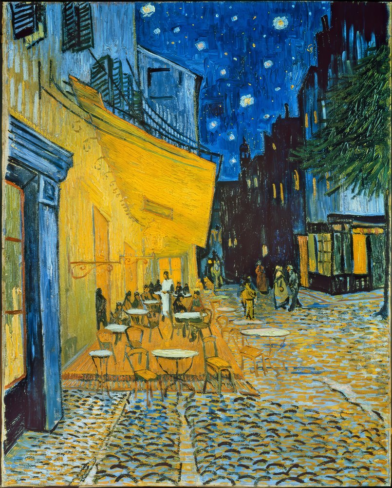Stuoia Ingresso 70x50 Cm Con Stampa Van Gogh 'Terrazza Del Caffè La Sera', Antiscivolo E Lavabile