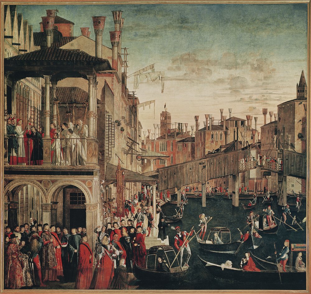 Il Miracolo della Reliquia della Vera Croce sul Ponte di Rialto, 1494 da Vittore Carpaccio