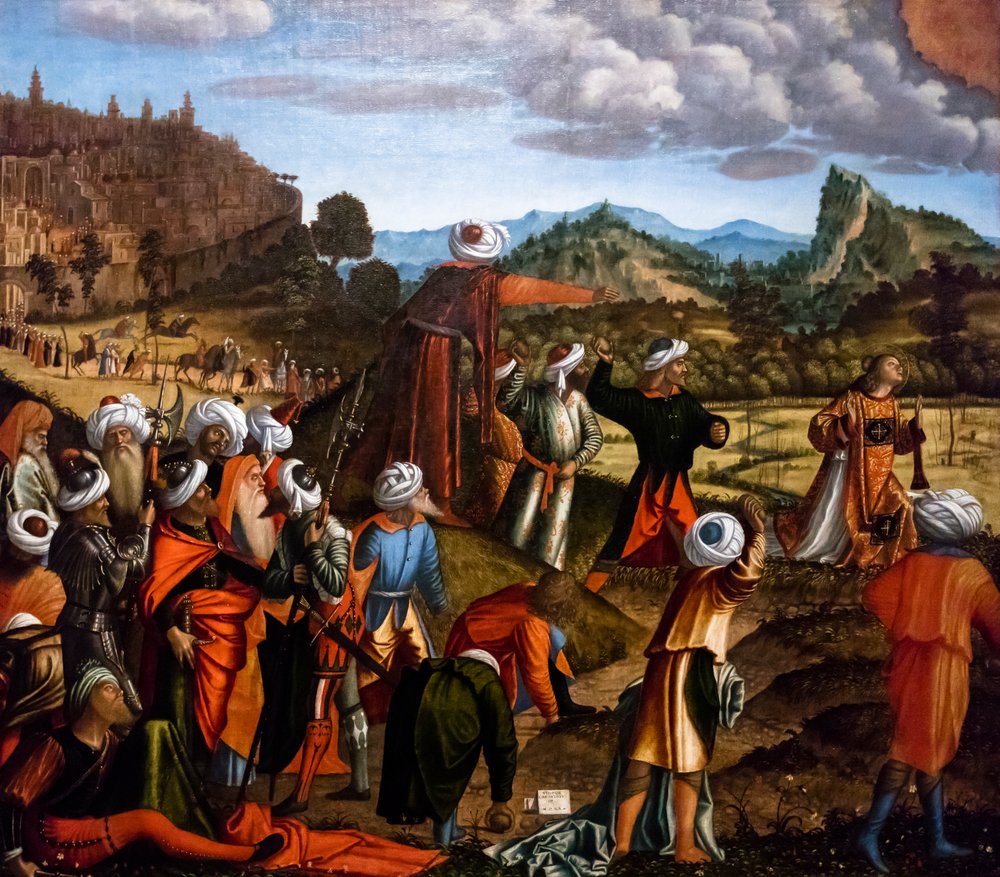 Lapidazione di Santo Stefano, ciclo di Santo Stefano da Vittore Carpaccio
