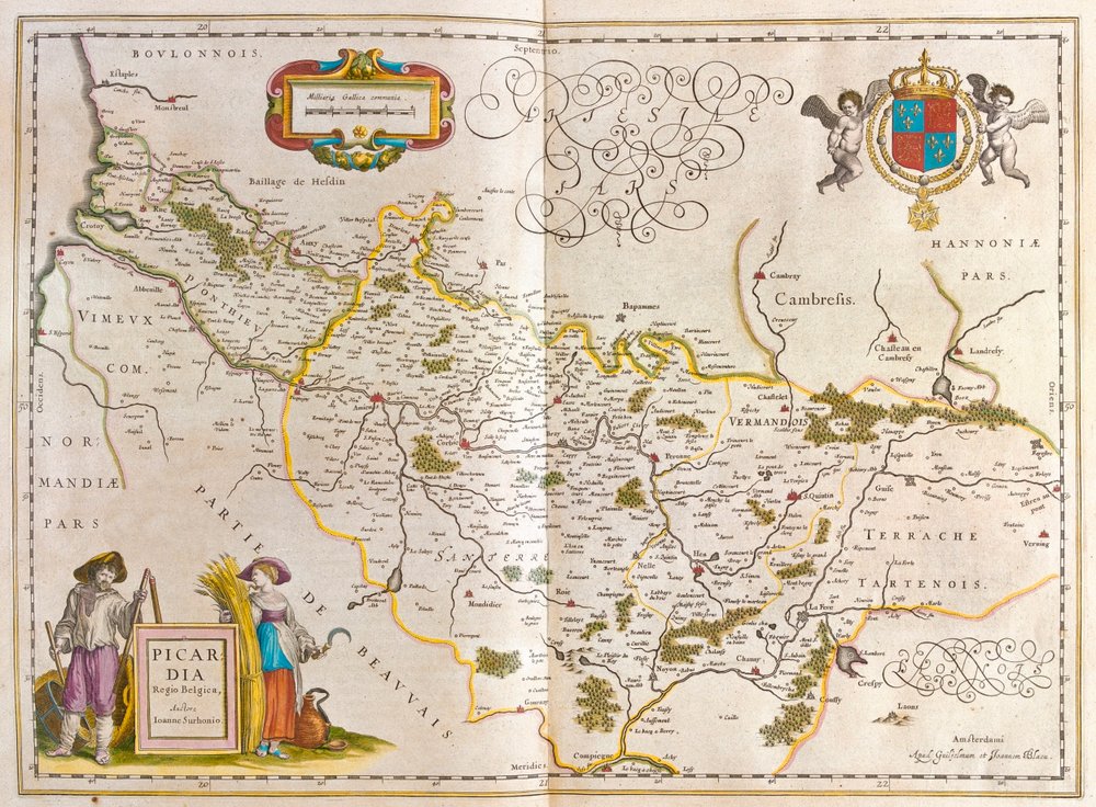 Piccardia, in "Theatrum Orbis Terrarum, sive Atlas Novus" di Willem Blaeu, Amsterdam da Willem Blaeu