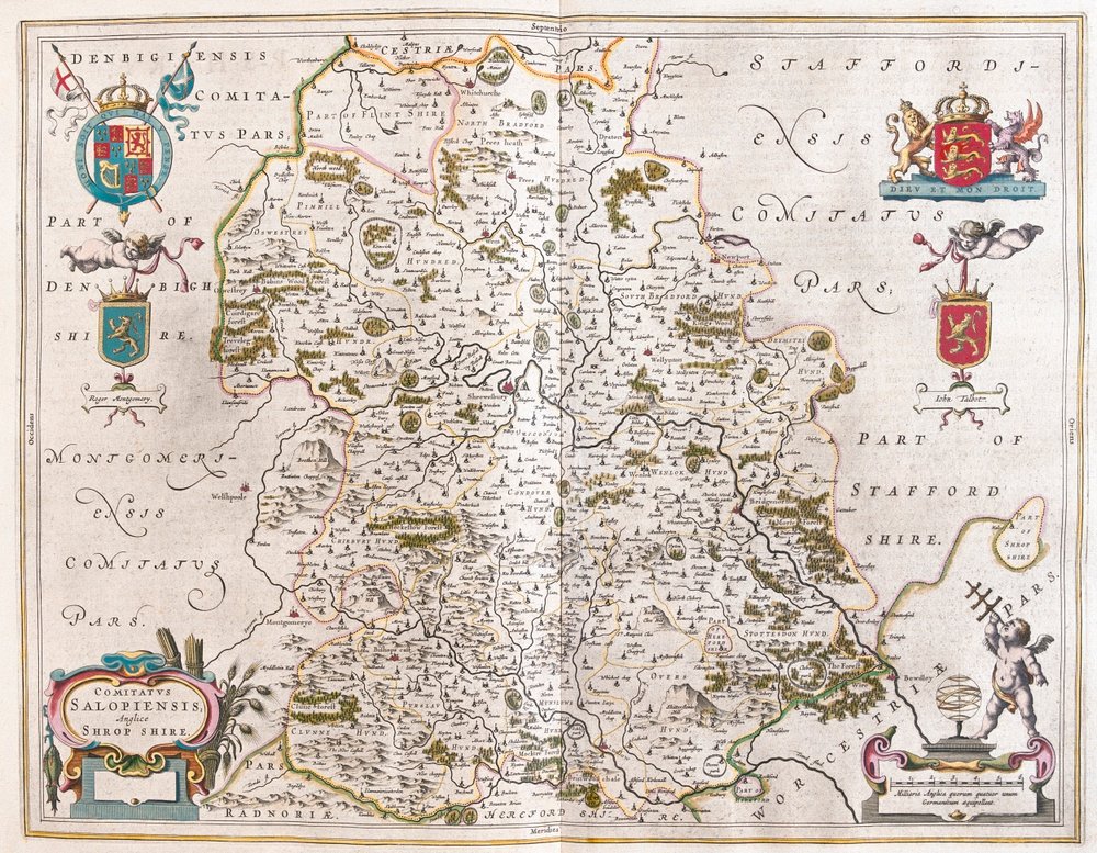 Shropshire, in "Theatrum Orbis Terrarum, sive Atlas Novus" di Willem Blaeu, Amsterdam da Willem Blaeu