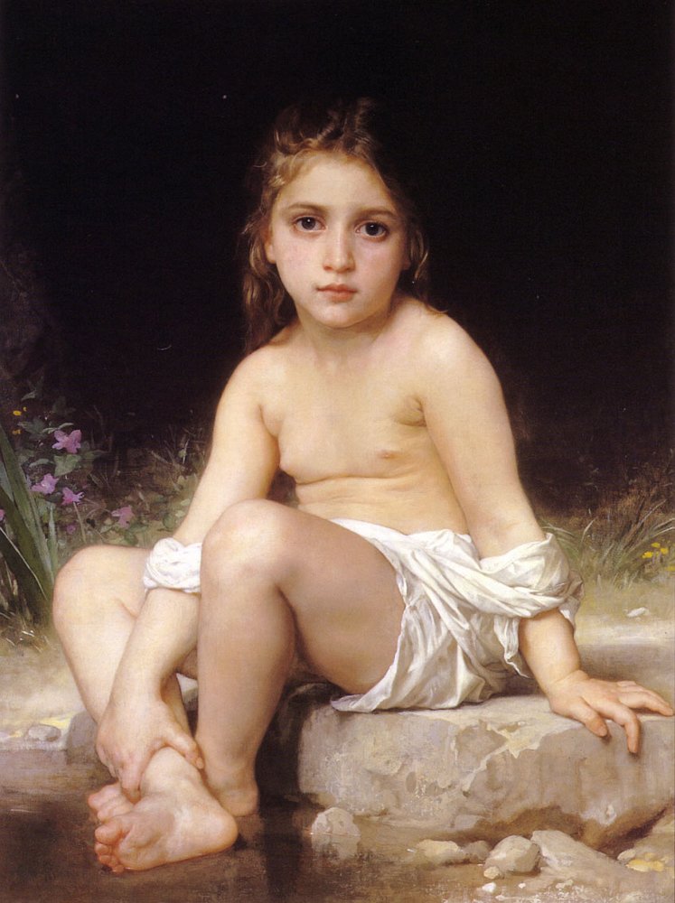 Bambino al bagno da William-Adolphe Bouguereau