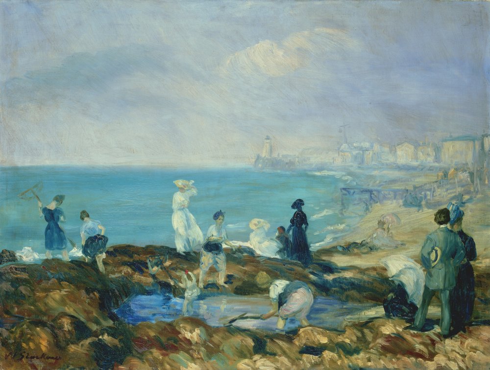 Figure sulla riva a Dieppe | William James Glackens