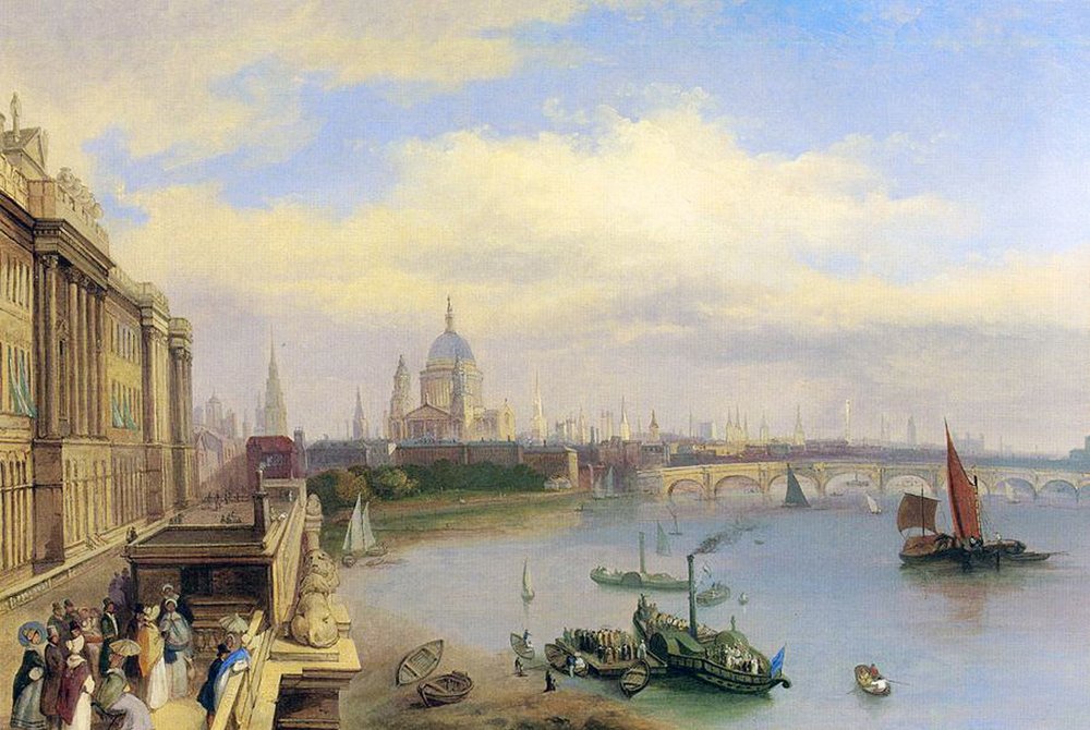 Il Tamigi e la Cattedrale di San Paolo da Somerset House da William Parrott