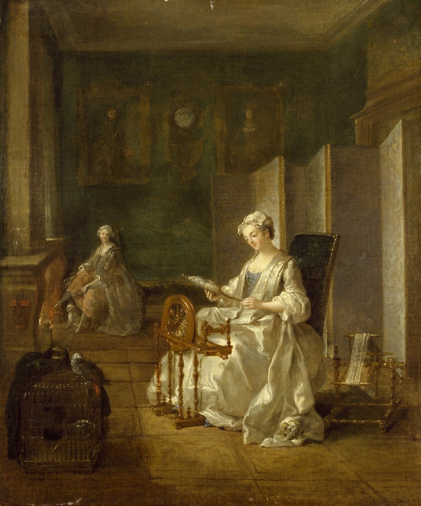 Interno con due figure, XVIII secolo da Étienne Jeaurat