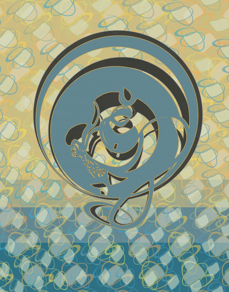 Elegante drago blu da Alejandra Winkhaus