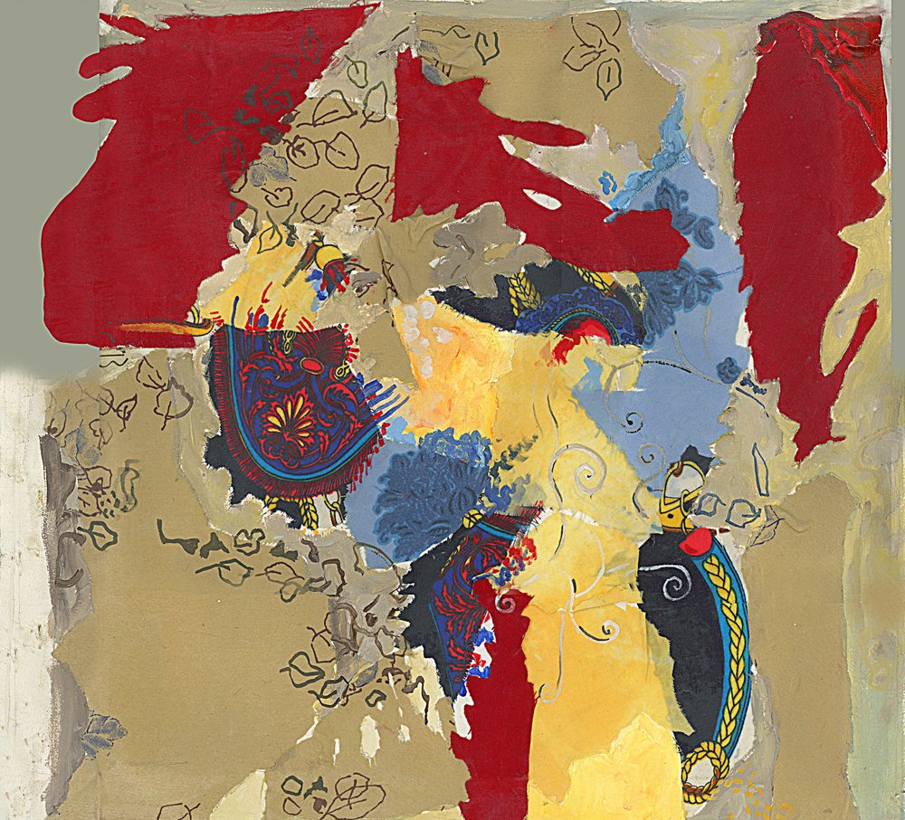 Collage astratto dai colori vivaci da Alejandra Winkhaus