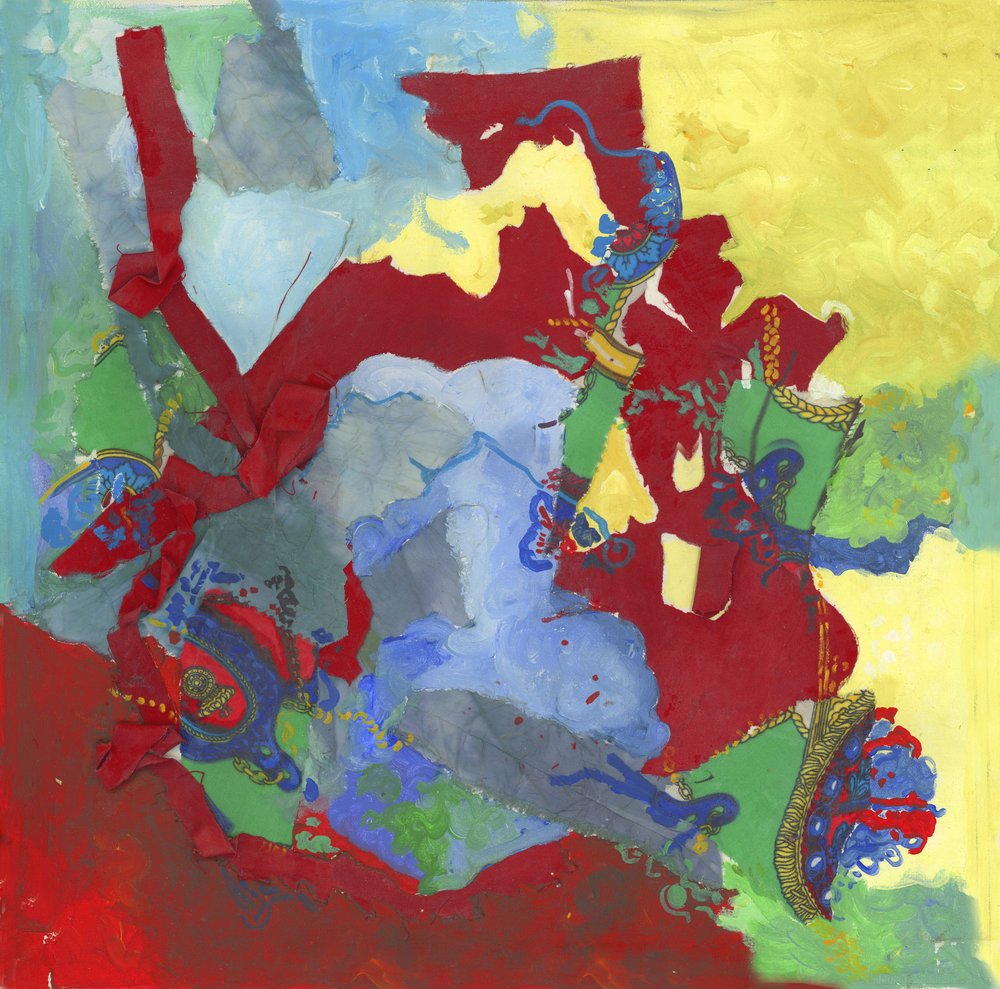 Collage astratto dai colori vivaci da Alejandra Winkhaus