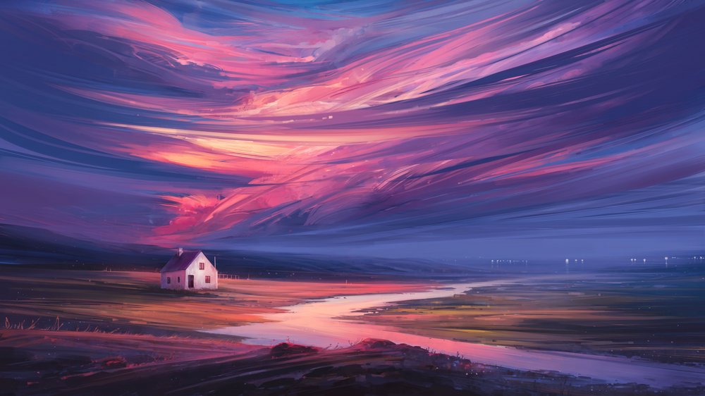 Tramonto da sogno in campagna da Alena Aenami