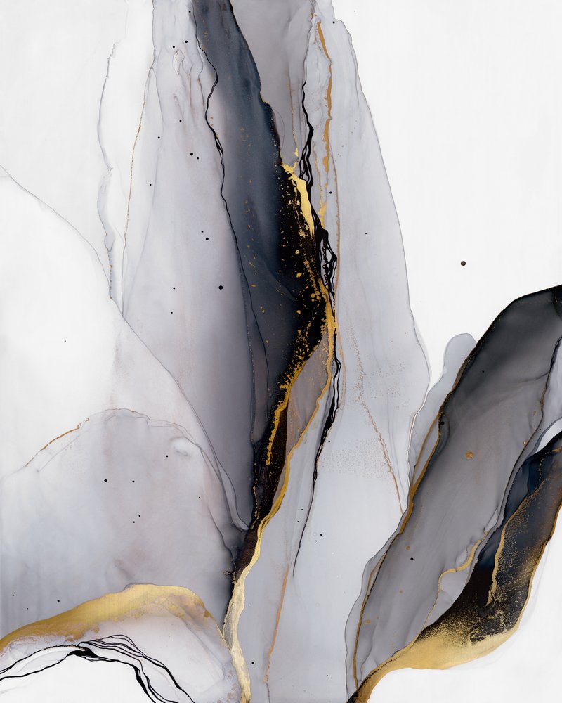 Elegante flusso grigio dorato da Alevtina Shelest