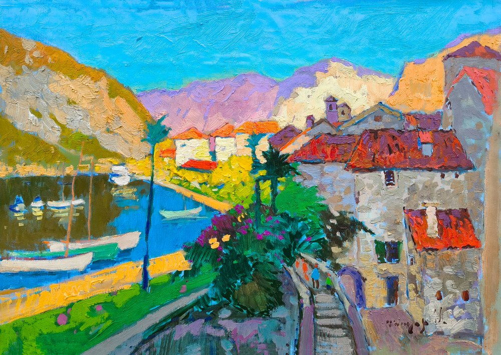 Colorato villaggio mediterraneo da Alexander Shandor