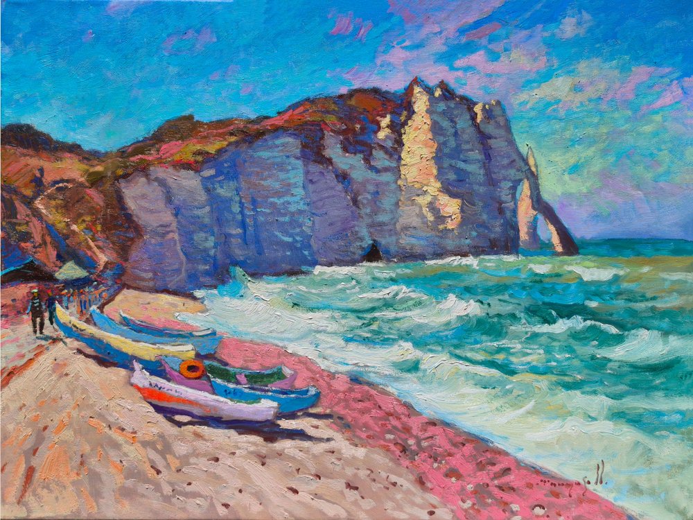 Spiaggia delle scogliere di Etretat da Alexander Shandor
