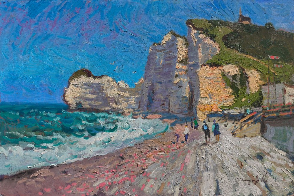 Le scogliere soleggiate di Etretat da Alexander Shandor