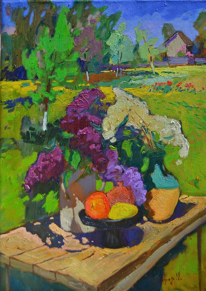 Natura morta con lillà in fiore da Alexander Shandor