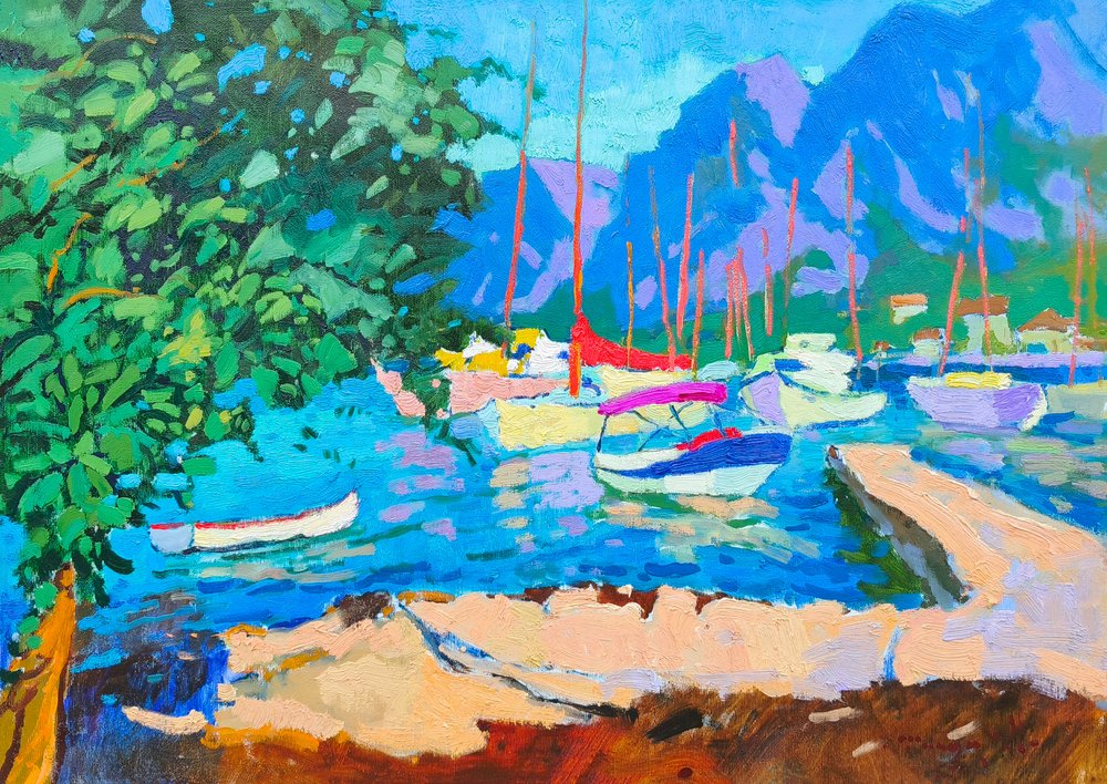 Un vivace porto mediterraneo da Alexander Shandor