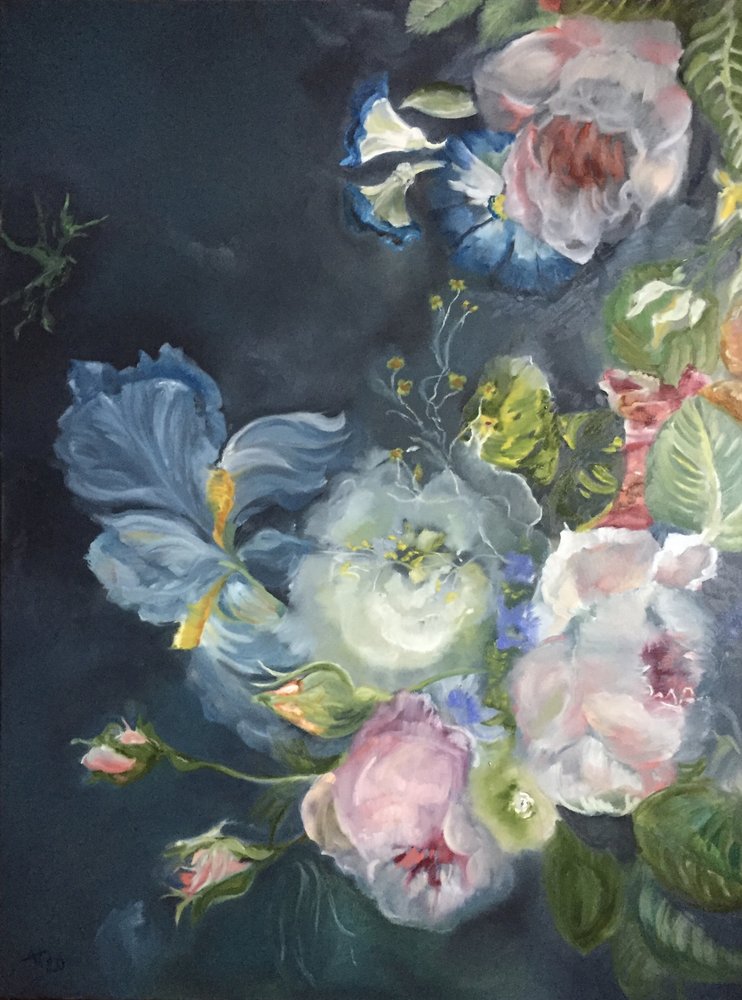 Bouquet floreale scuro da Alexandra Higgins